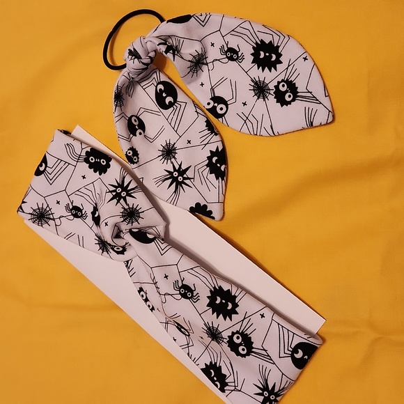 Haloween Handmade Spandex/Polyester Headband and Hair Bow. - Picture 1 of 6